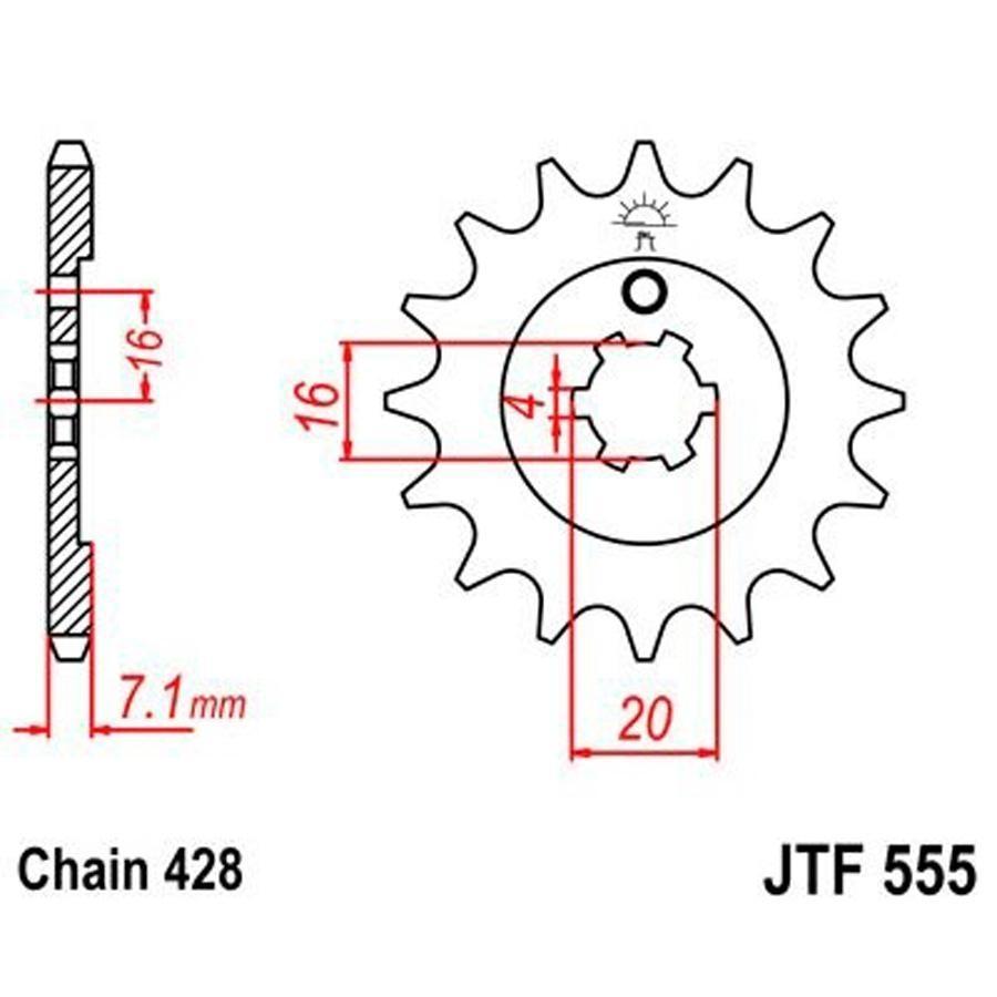 PIÑON JT 555 14T 428