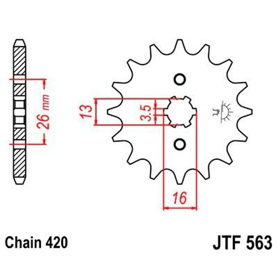 PIÑON JT 563 16T 420