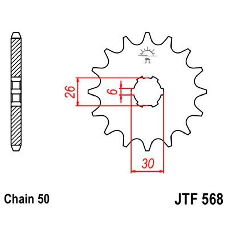 PIÑON JT 568 16T 530