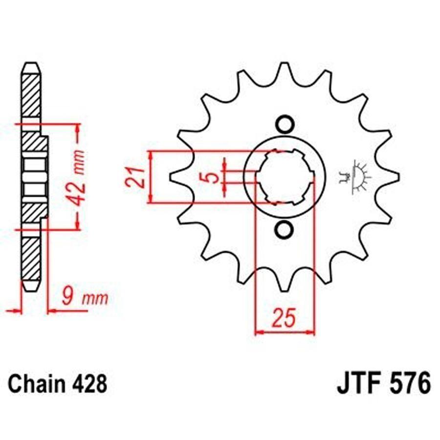 PIÑON JT 576 17T 428