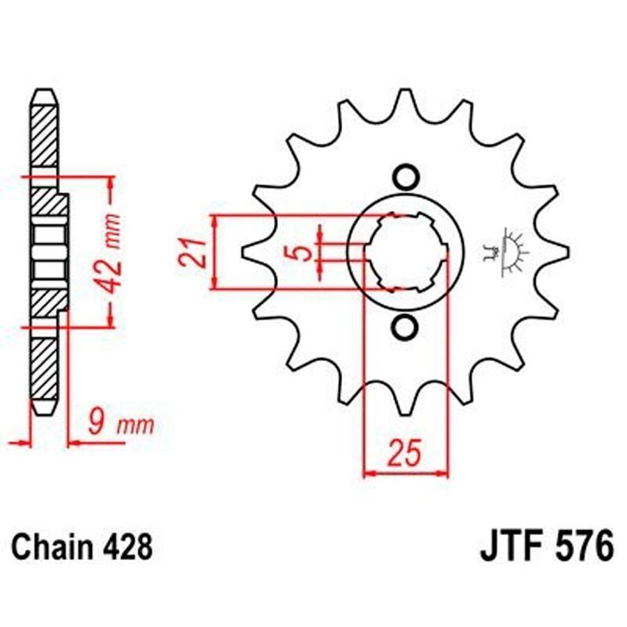 PIÑON JT 576 18T 428