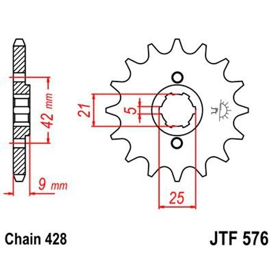 PIÑON JT 576 19T 428