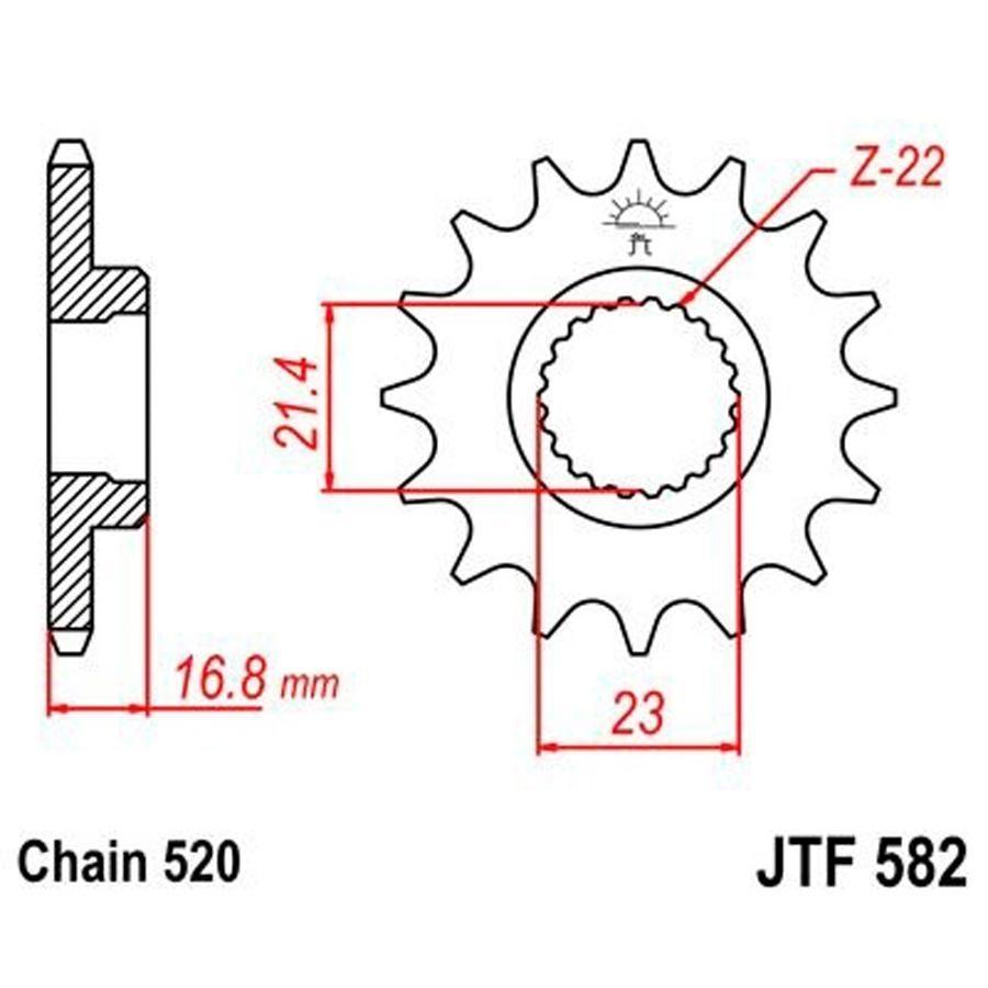 PIÑON JT 582 16T 520