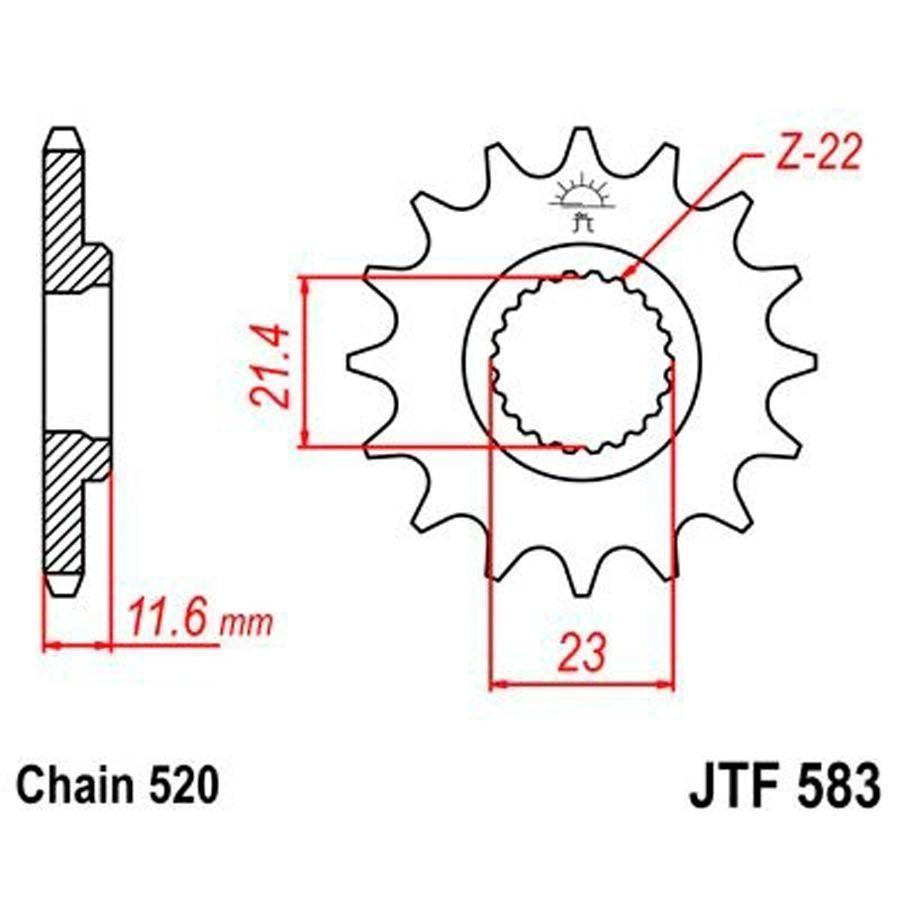 PIÑON JT 583 14T 520