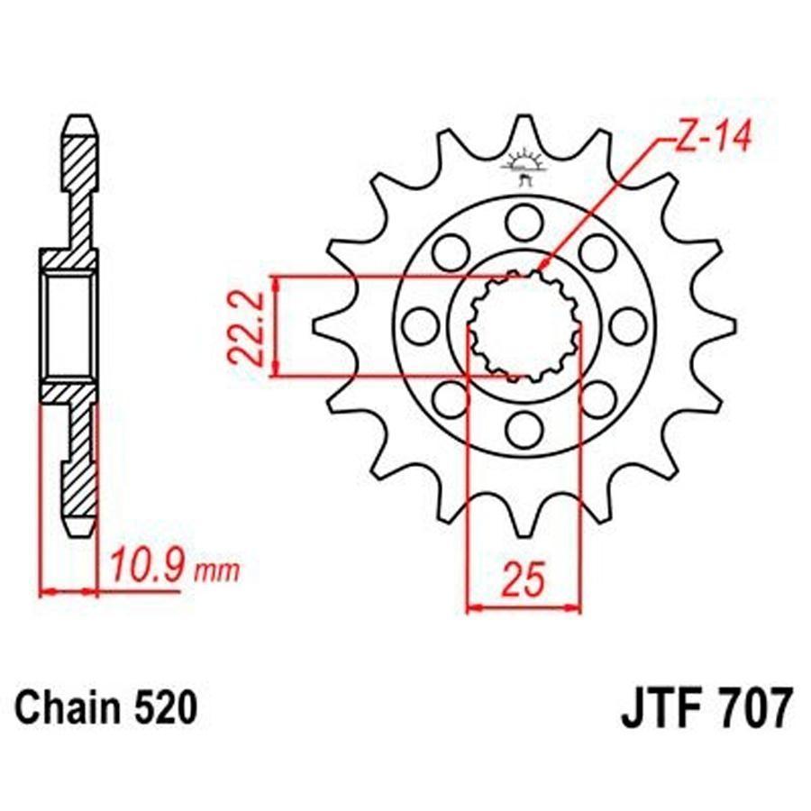 PIÑON JT 707 15T 520