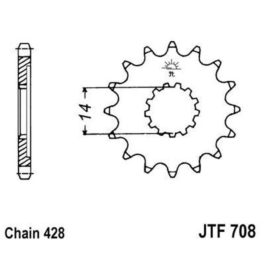 PIÑON JT 708 15T 428