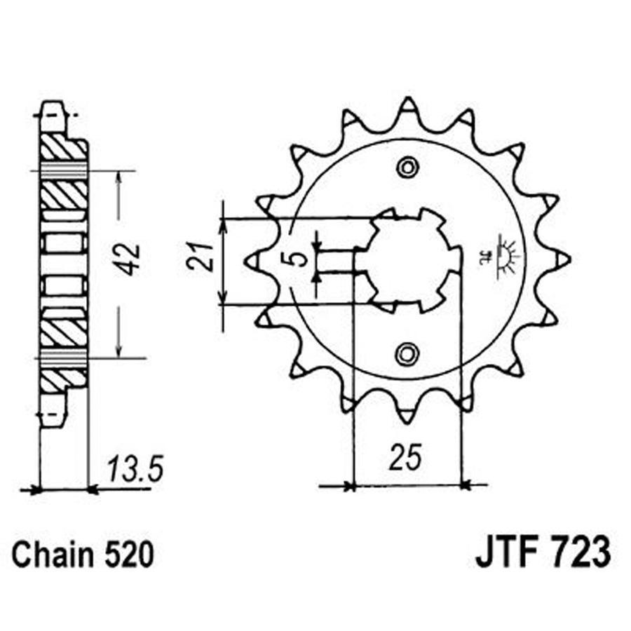 PIÑON JT 725 14T 530