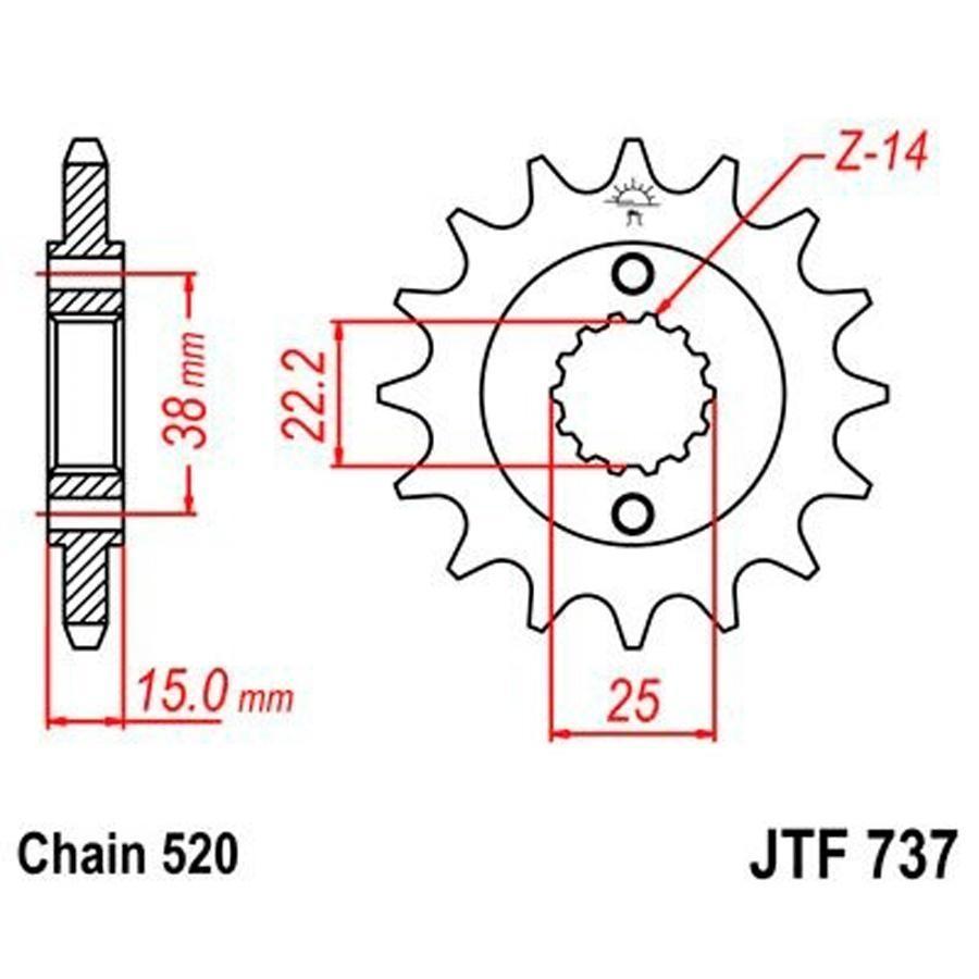 PIÑON JT 737 15T 520