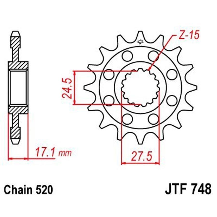 PIÑON JT 748 15T 520