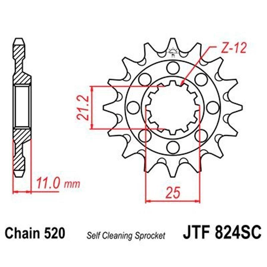 PIÑON JT 824SC 14T 520