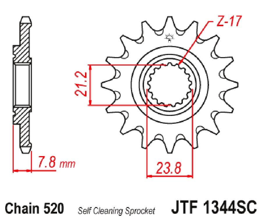 PIÑON JT 1344 13T SC  520