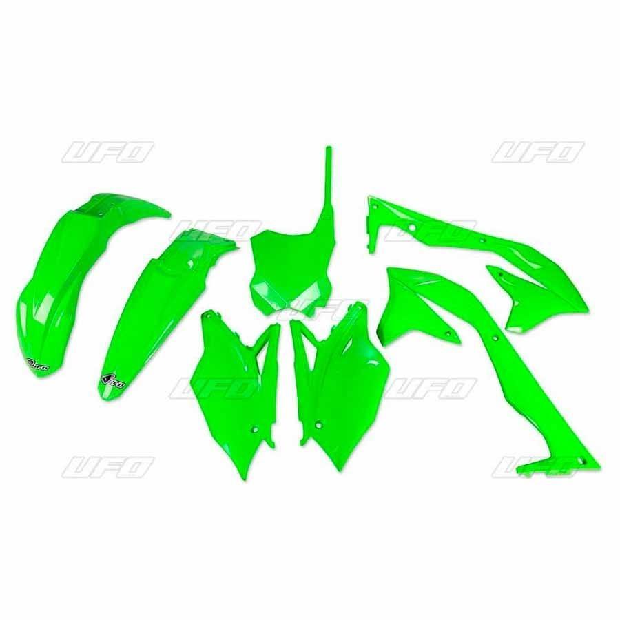 KIT PLASTICA COMPLETO UFO KAWASAKI VERFLUOR KAKIT224AFLU   93214