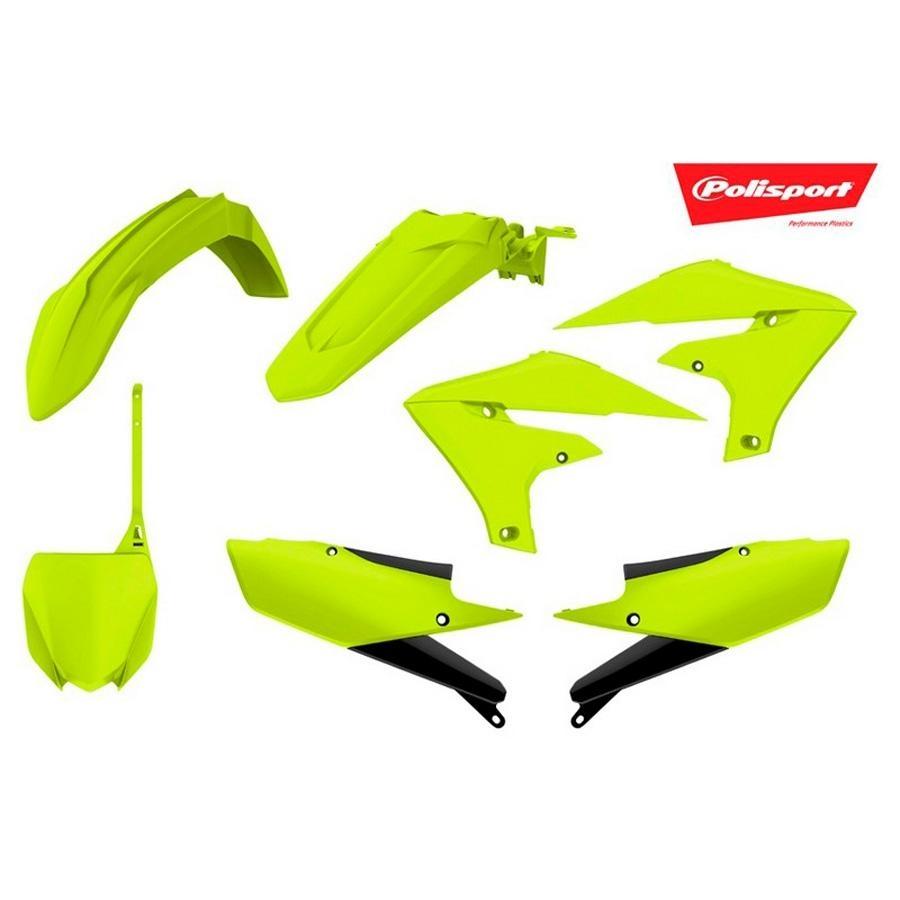 KIT PLASTICA COMPLETO POLISPORT YZ250F 19 YZ450F 18-19 AMARILLO NEÓN    90782