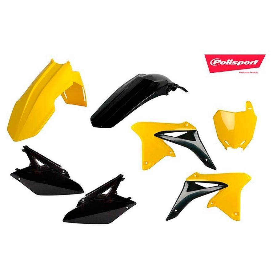 KIT PLASTICA COMPLETO POLISPORT RM-Z250 10-18 AMARILLO / NEGRO    90838