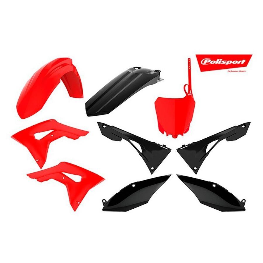 KIT PLASTICA COMPLETO POLISPORT CRF250/450R 18-19 ROJO / NEGRO    90833
