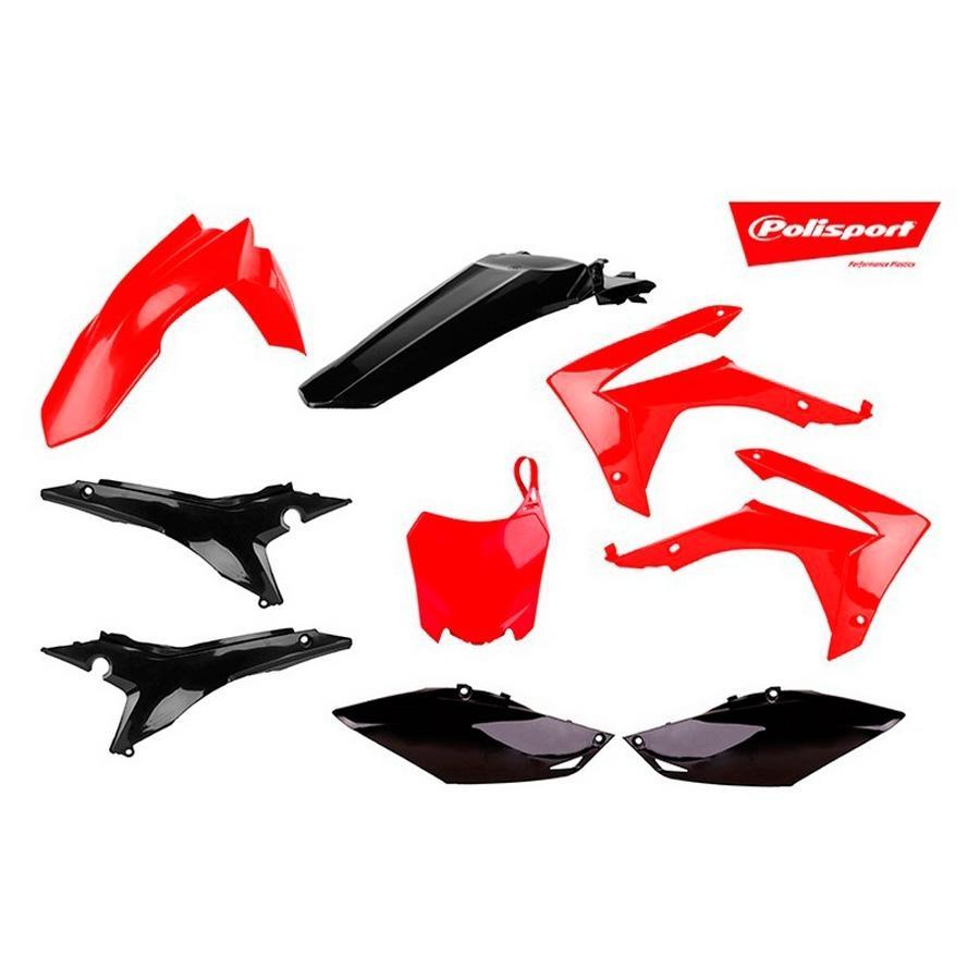 KIT PLASTICA COMPLETO POLISPORT CRF250/450R ROJO / NEGRO    90832