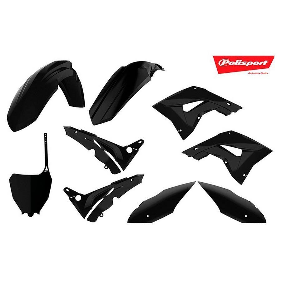 KIT PLASTICA COMPLETO POLISPORT CR125/250R 02-07 NEGRO - 18 STYLE    90821