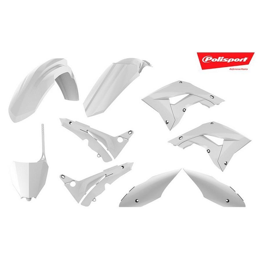 KIT PLASTICA COMPLETO POLISPORT CR125/250R 02-07 BLANCO - 18 STYLE    90820