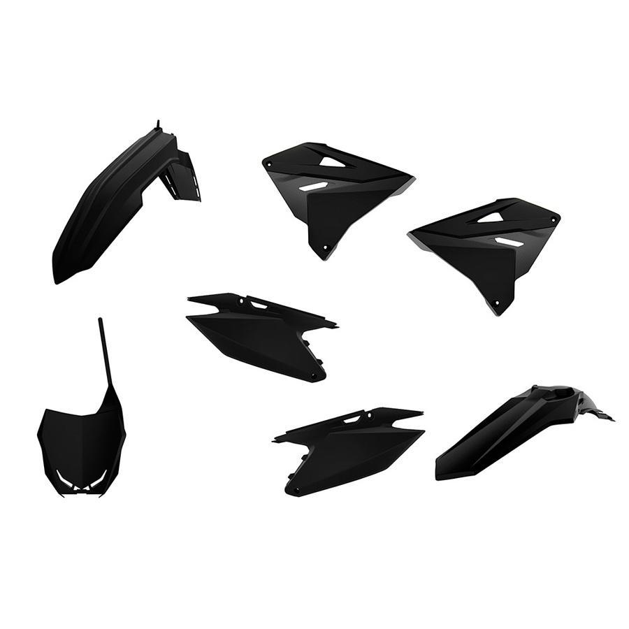 KIT PLASTICA COMPLETO POLISPORT RESTYLING NEGRO 2019 RM125/250 01-08    90865