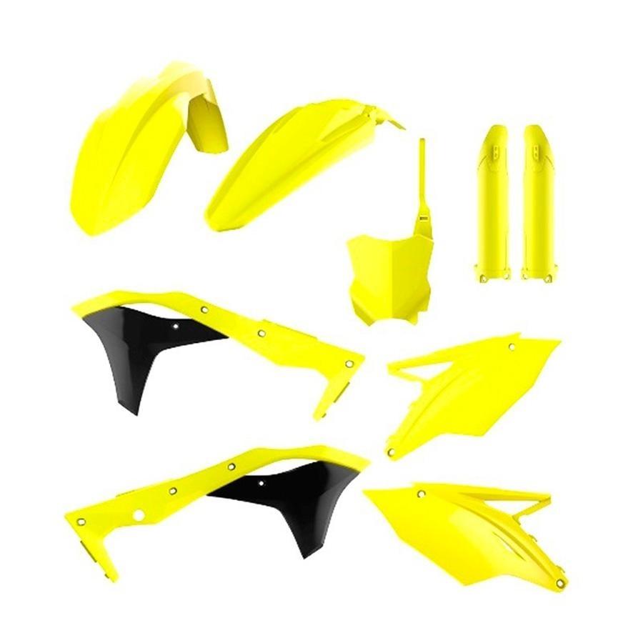 KIT PLASTICA COMPLETO POLISPORT KAWASAKI AMARILLO FLUOR 90743
