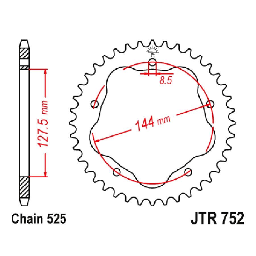 PLATO CORONA JT 752 40T J ALUMINIO