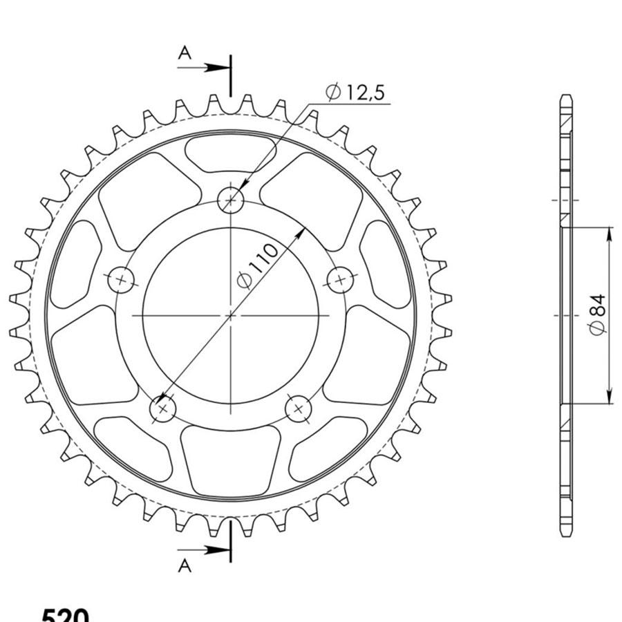 PLATO 1225K 41T 520 SUPERSPROX RFE1225X41BLK