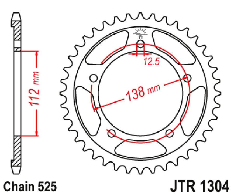 PLATO 1304K 42T  525 SUPERSPROX RFE1304X42BLK