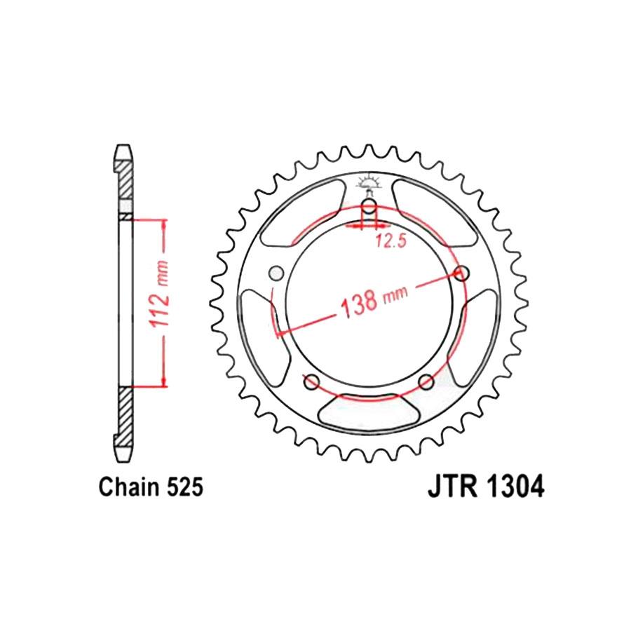 PLATO JT 1304K 43T  525 SUPERSPROX RFE1304X43BLK