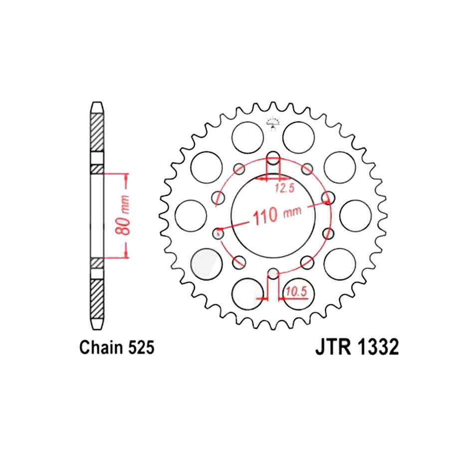 PLATO CORONA JT 1332 42T  525 PBR 47000351