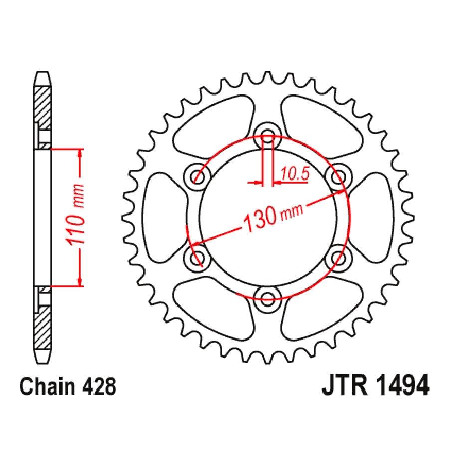 PLATO CORONA JT 1494 56T  NEGRO