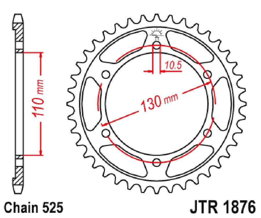 PLATO 1876 43T  525 SUPERSPROX RFE480X43BLK