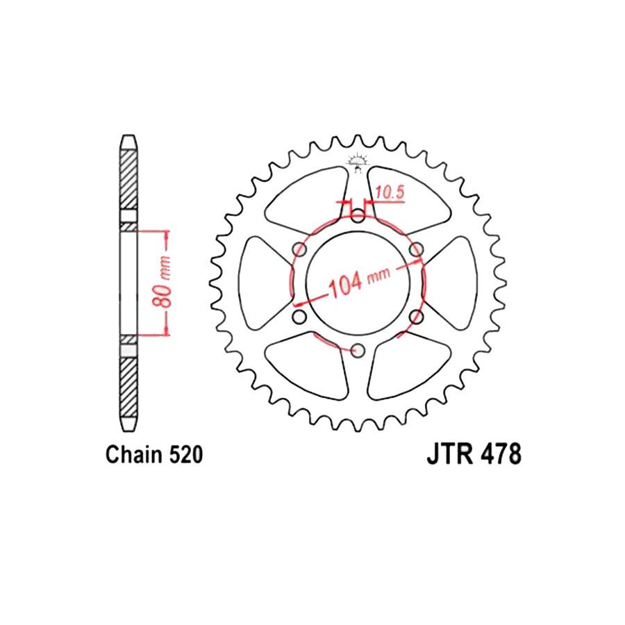 PLATO JT 478K 46T  520 SUPERSPROX RFE478X46BLK