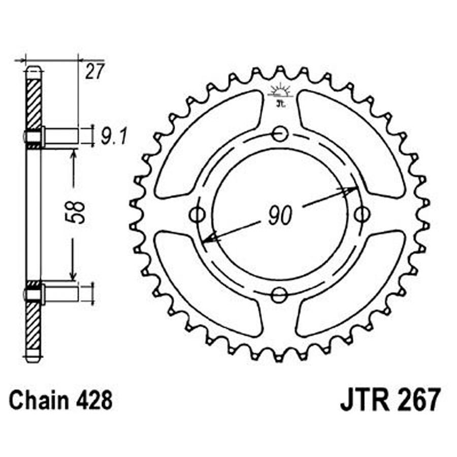 PLATO CORONA JT 267 39T  428