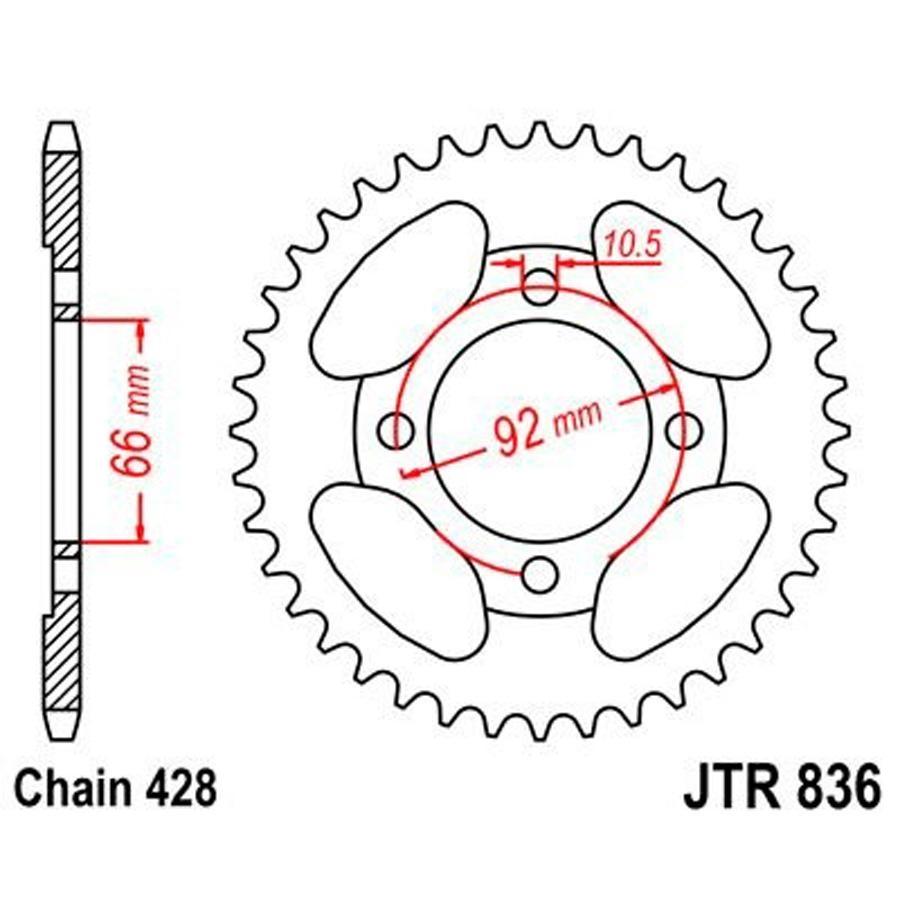 PLATO CORONA JT 836 36T  428