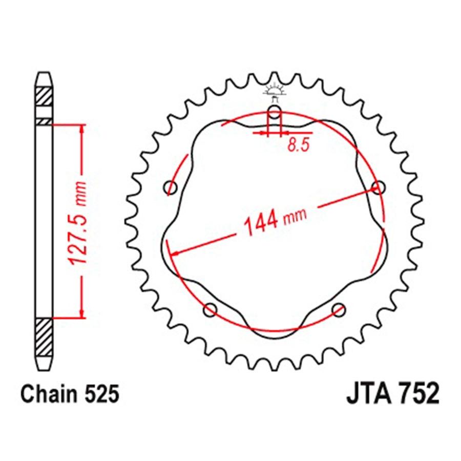 PLATO CORONA JT 525 DE ALUMINIO CON 43T