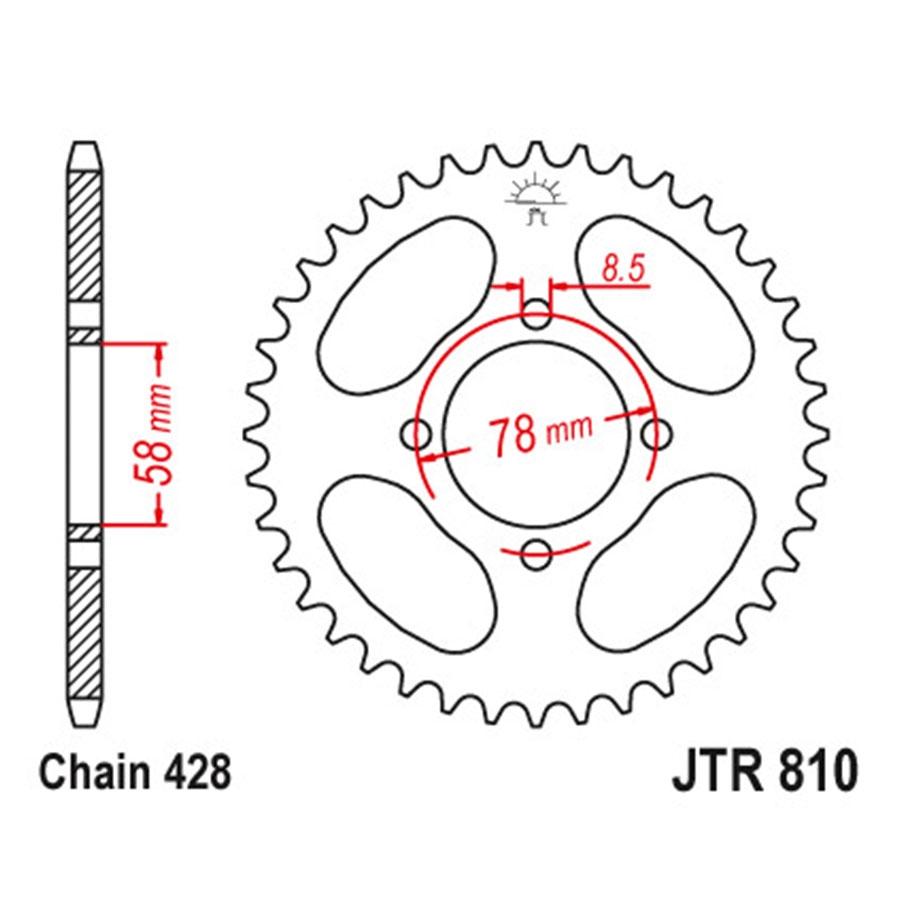 PLATO CORONA JT 810 ACERO 46T