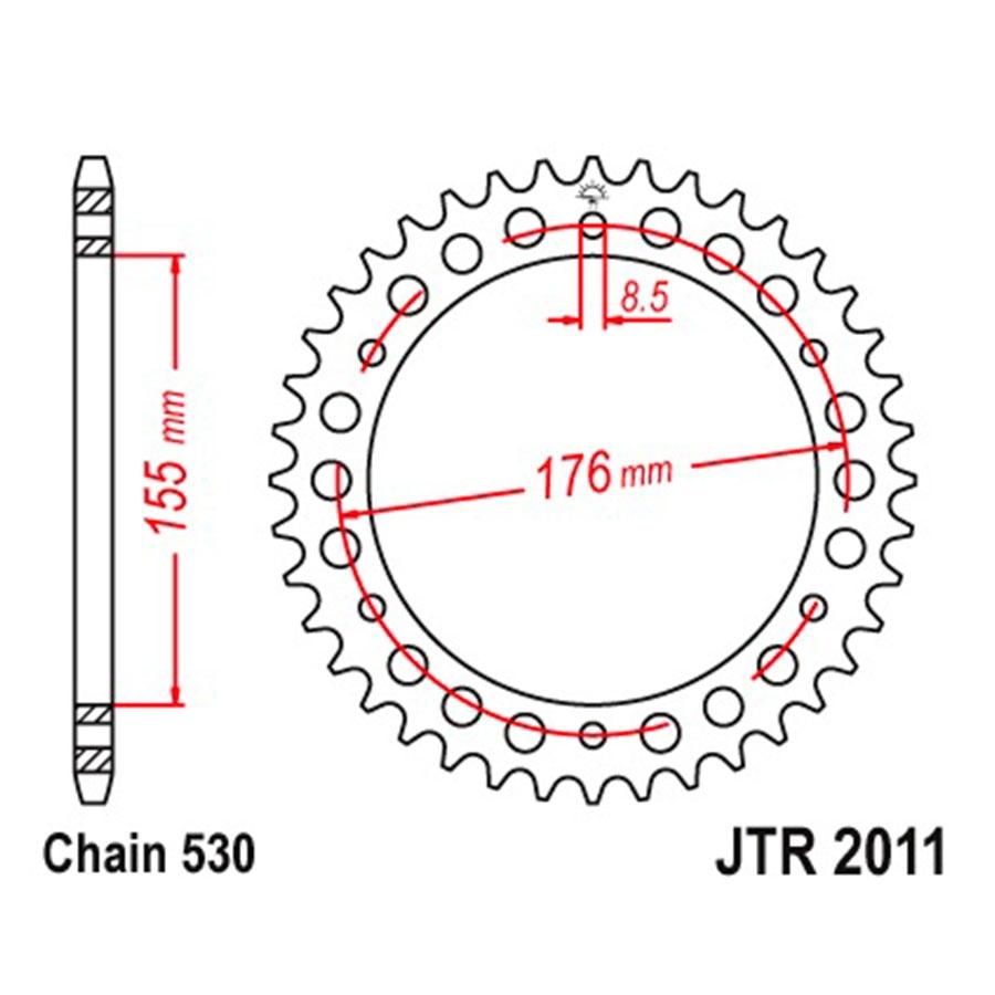PLATO CORONA JT 2011 DE ACERO CON 44T AUTOLIMPIABLE
