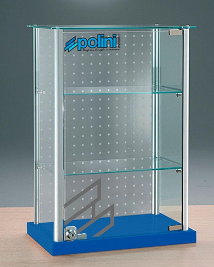 EXPOSITOR DE CRISTAL (L40xP25xH60) POLINI 097.0201