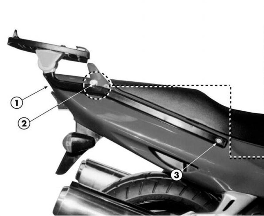 SOPORTE MALETA TRASERA MONORACK GIVI P/M3-MM HONDA.CBR.XX.1100.97 09     248F