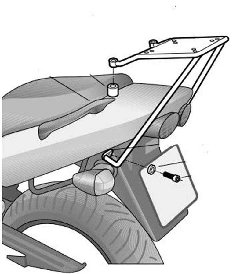 SOPORTE MALETA TRASERA TOP MASTER SHAD KAWASAKI ZR7/7S'01