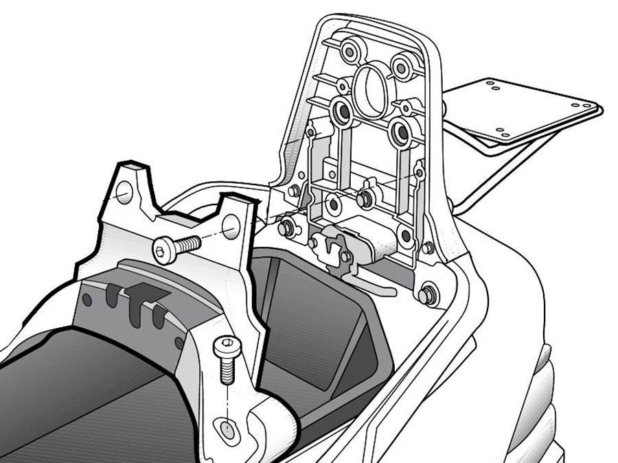 SOPORTE MALETA TRASERA TOP MASTER SHAD SUZUKI BURGMAN 200/400 01