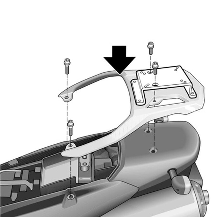 SOPORTE MALETA TRASERA TOP MASTER SHAD SUZUKI V STROM DL 650 04-11