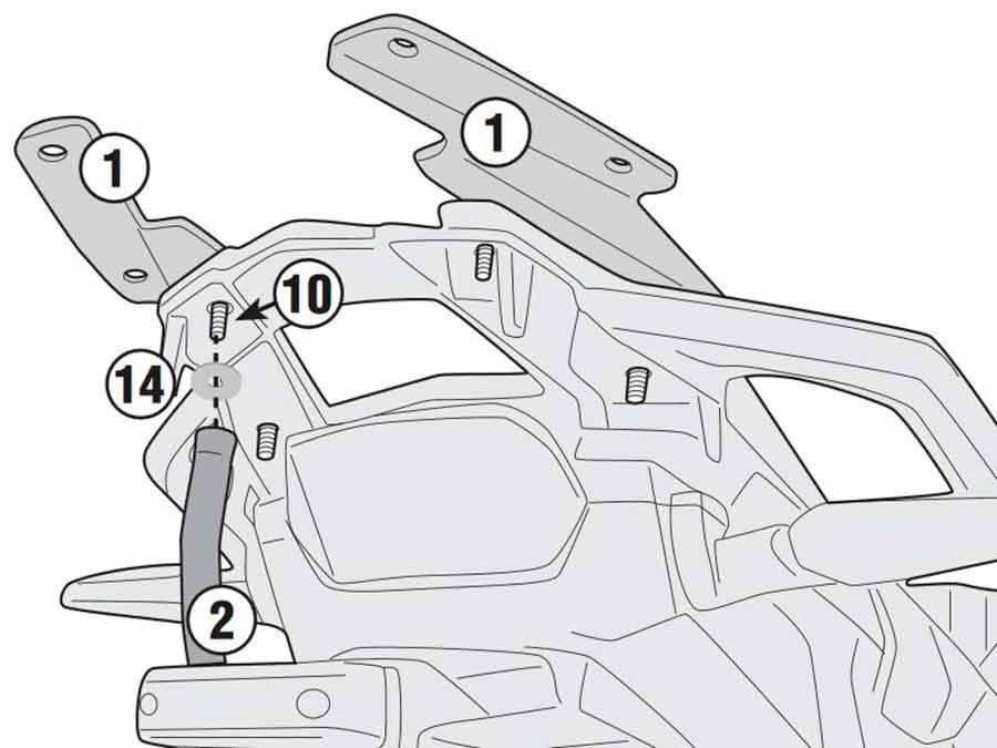SOPORTE MALETA TRASERA GIVI TOP P/M5-M7-M8A/B-M5M-M6M.HONDA.CRF1000L.AF.TW.18     SR1162