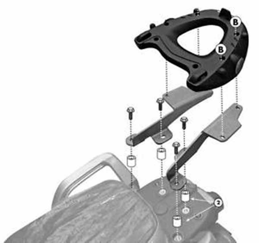 SOPORTE MALETA TRASERA GIVI TOP MK C/M5 YAMAHA.XTZ/ZE.SUPER.TENERE.1200.10 12/     SR371