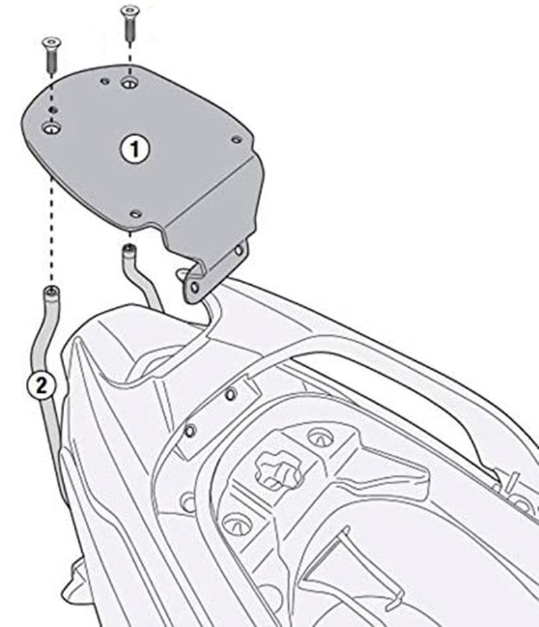 SOPORTE MALETA TRASERA GIVI TOP ML/MK P/M5-M7-M8A/B-M5M-M6M.KYMCO.GDINK.300.18     SR6111