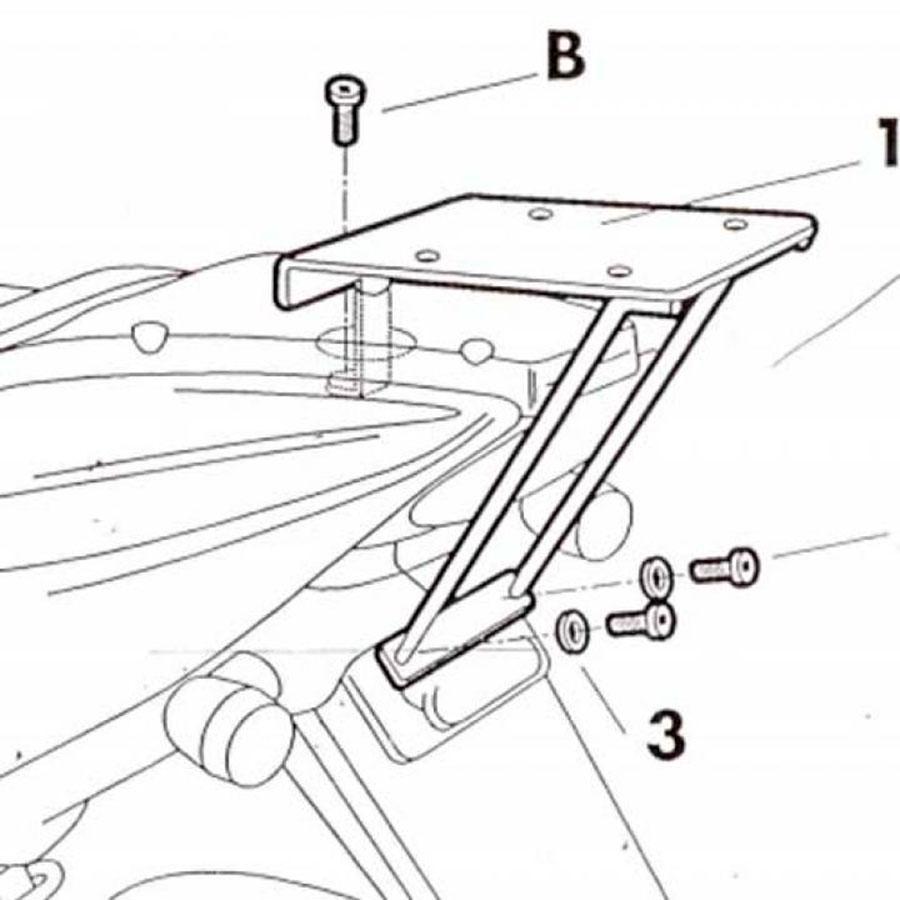 SOPORTE MALETA TRASERA TOP MASTER SHAD YAMAHA AEROX 50 97