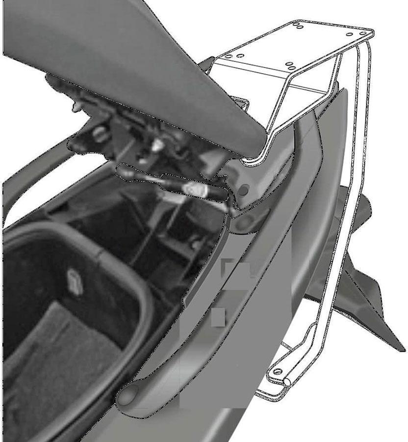 SOPORTE MALETA TRASERA TOP MASTER SHAD YAMAHA T-MAX 500 08