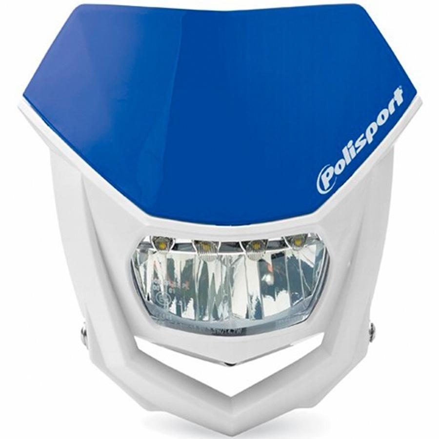 CARETA HALO LED HOMOLOGADA POLISPORT BLANCO/AZUL 8667100005