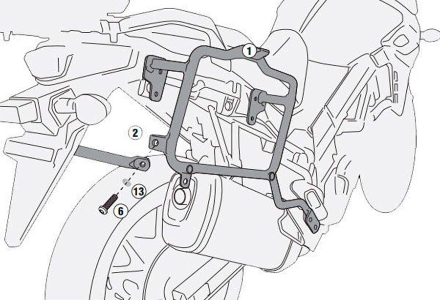 SOPORTE PORTAMALETAS LATERAL GIVI MK SUZUKIDL.VSTROM.650.17   PL3112