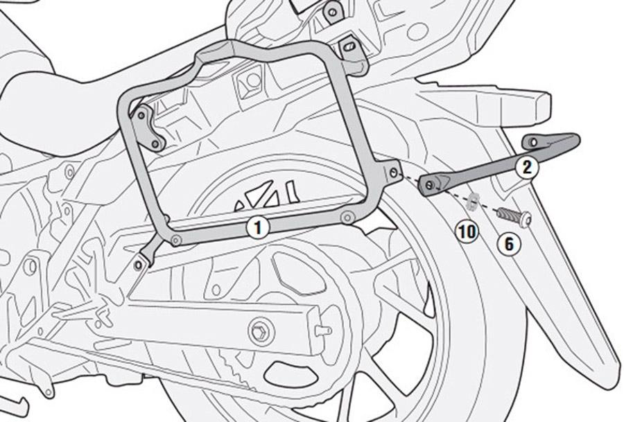 SOPORTE PORTAMALETAS LATERAL GIVI MK SUZUKI.V-STROM.250.17 18   PL3116